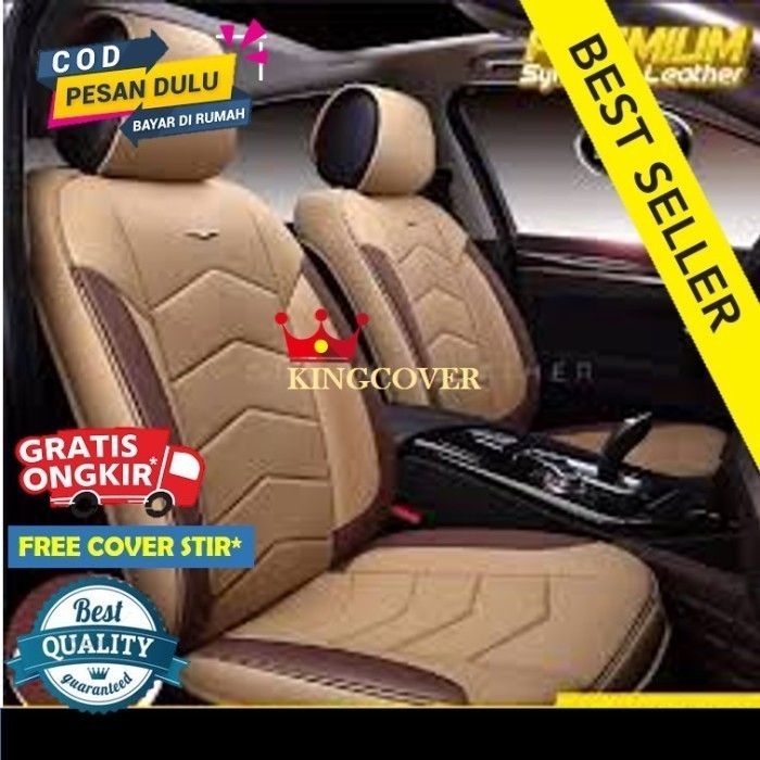 SARUNG JOK MOBIL AVANZA/XENIA 2016-2021 KULIT SYNTETIC FULL 3 BARIS Ori