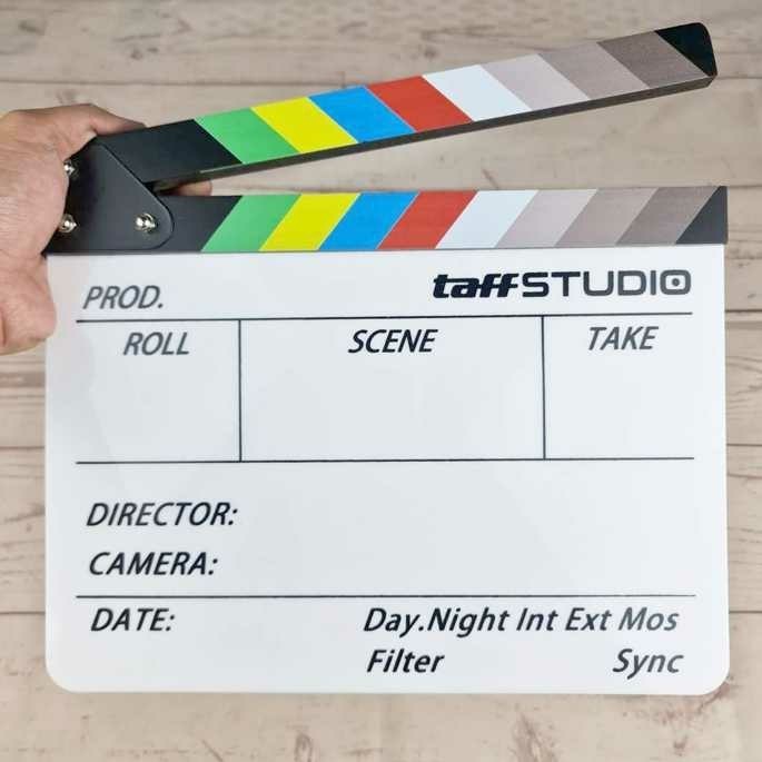 

Clapper Board Colorful Acrylic Profesional - Slate Akrilik Action