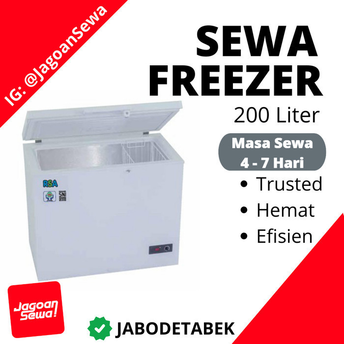 RENTAL (4 - 7 Hari) Freezer Box 200 Liter RSA CF-220 GEA Sharp