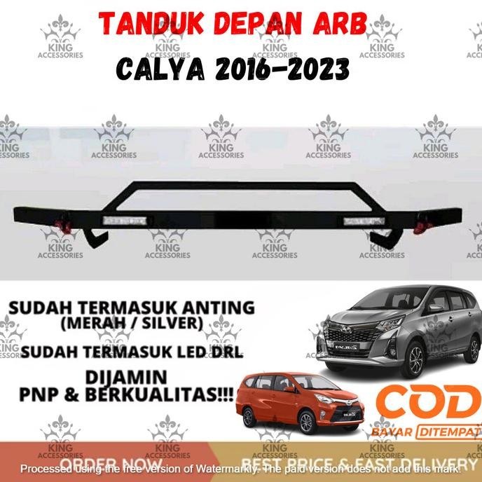TANDUK TOWING DEPAN DAN BELAKANG BESI PELINDUNG BEMPER CALYA 2016-2023