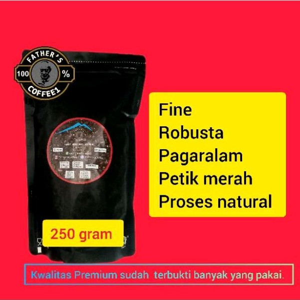 

Kopi Bubuk Fine Robusta Pagaralam 250gram Beans, Biji