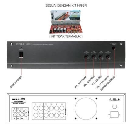 Box Bell Amplifier 5.1 Hr-6 Hr6 Hr 6 Stereo Amplifier Hrsr Bell Bgr