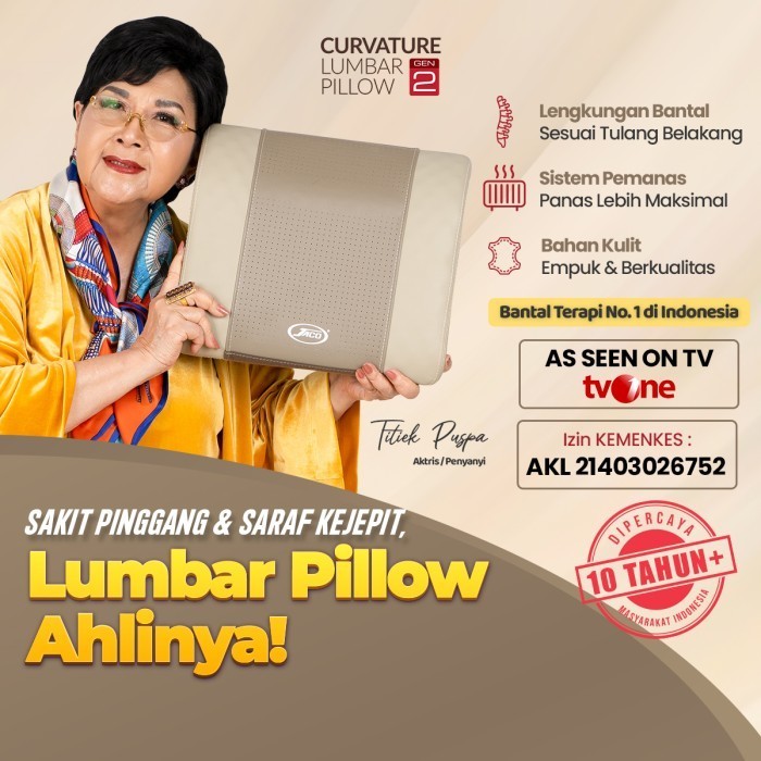 Jaco Lumbar Pillow Gen 2 Bantal Terapi Tulang Belakang Nyeri Pinggang