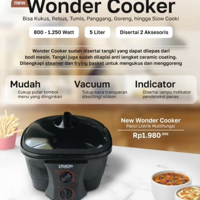 Dheao New Wonder Cooker Signora/Panci Listrik Multi Fungsi
