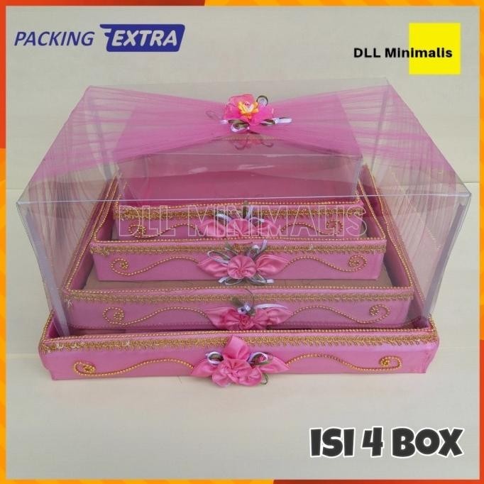 

Diskon Kotak Hantaran/Kotak Seserahan/Box Hantaran 1 Set Isi 4 Box