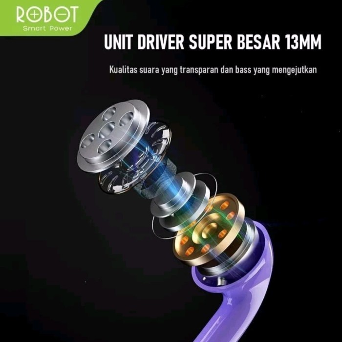 Robot Tws Wireless Earphone Airbuds T50S Original