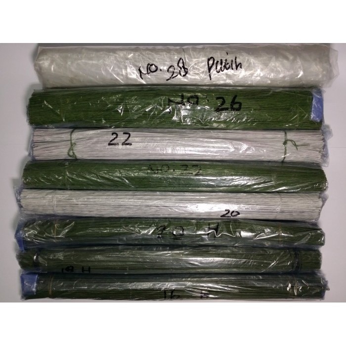 Batang Tangkai Kawat Bunga Putih 0,5Mm X 35Cm No 28 (Per Kilo)