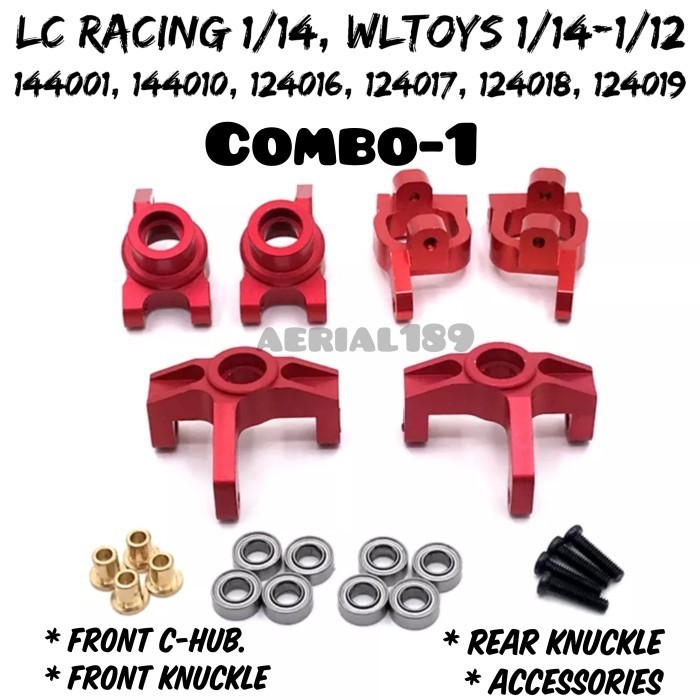 UPGRADE ARM KNUCKLE FRONT REAR LC RACING 1/14 RC WLTOYS 1/14 1/12