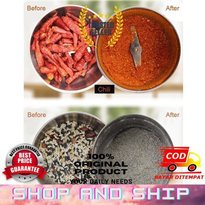 Blender Mini Bumbu Penggiling Kopi Kering Elektrik Mini Portable