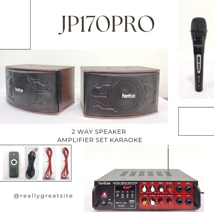 Set Firstclass Sound System Karaoke Jp 170 Pro Paket First Class