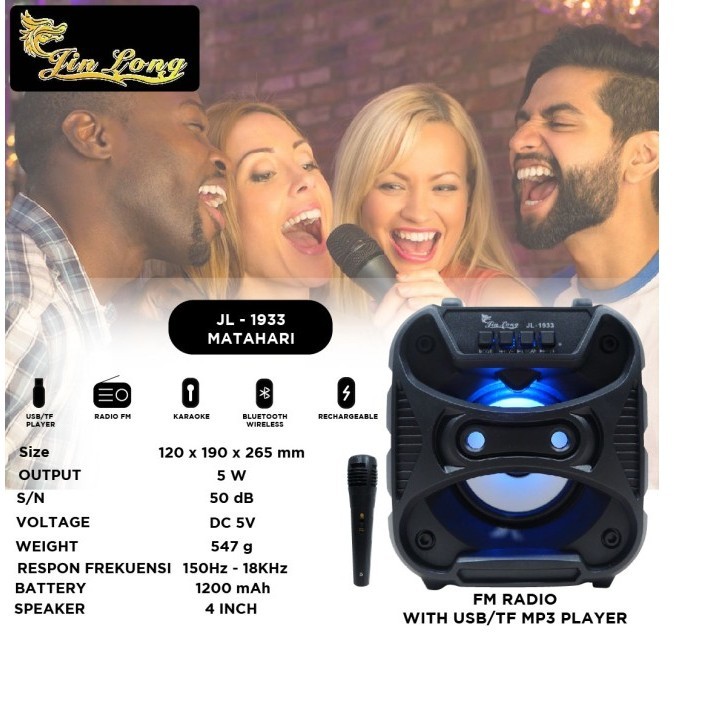 Speaker Aktif Sound System Bluetooth Karaoke Mp3 Player