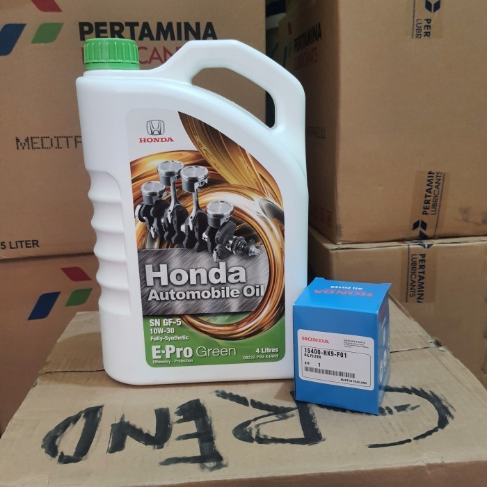 Oli Mesin Honda Epro Green 10W-30 Api Sn Gf-5 4Liter+Filter Oli Honda