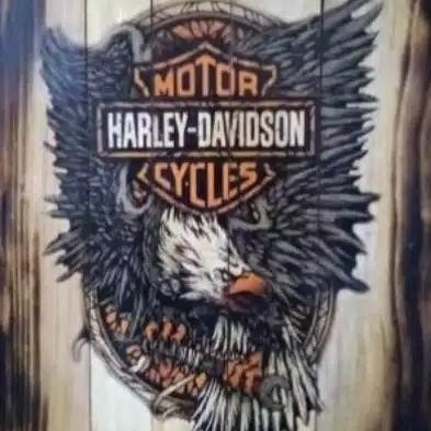 Hiasan Dinding Lukisan Harley Davidson HD Classic Cafe Resto Garasi