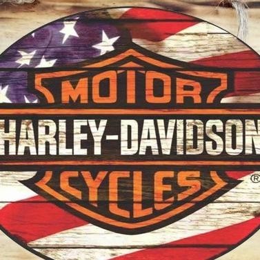 Hiasan Dinding Harley Davidson Lukisan Kayu Logo Harly Davidson Unik