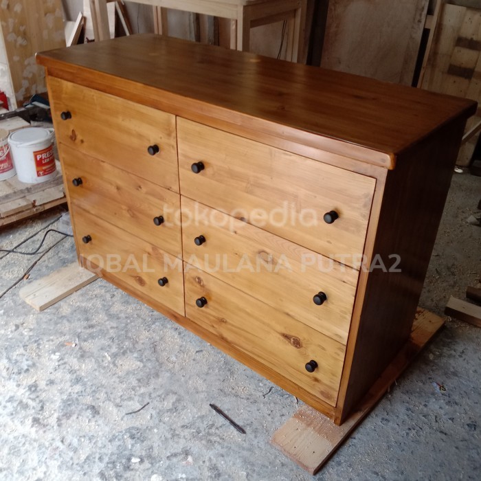 Buffet Minimalis/Meja Nakas Full Laci Kayu Jati Belanda