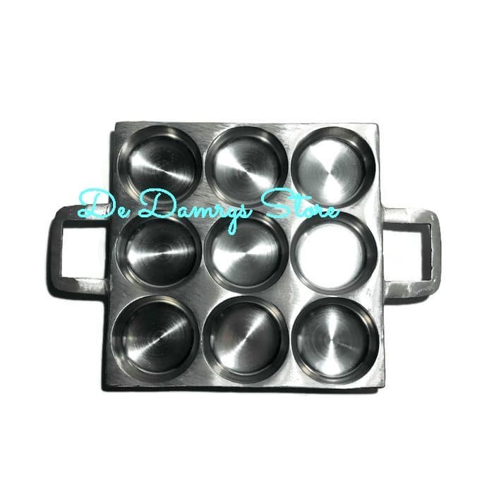 

NX525 Cetakan Kue Lumpur/ Martabak mini / Kue Dorayaki + tutup [ 9 Lubang ] GRATIS ONGKIR