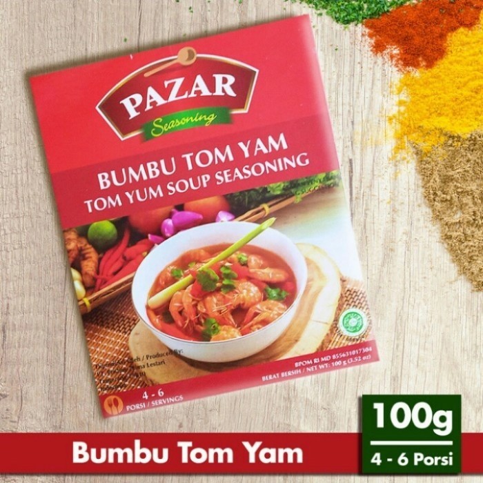 

ZC945 PAZAR BUMBU TOMYAM / TOM YUM / TOMYAM - Bumbu Masak Instan Box 100 g FREE ONGKIR