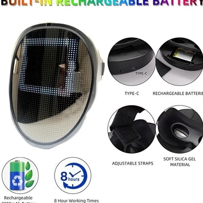 BDC [New Ori] Topeng Led Boywithuke / Led Face Changing Mask Bluetooth Limited TERLARIS