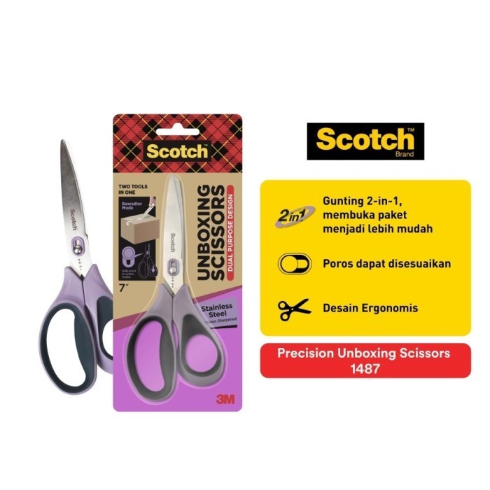 

3M Scotch Gunting Unboxing 1487 Pemotong Kardus 7 Inch Stainless Steel