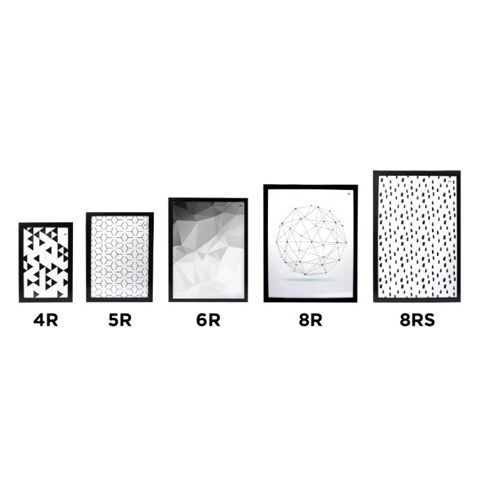 Dufit Foto Frame Black / Bingkai Foto 4R, 5R, 6R, 8R,8Rp - 8R