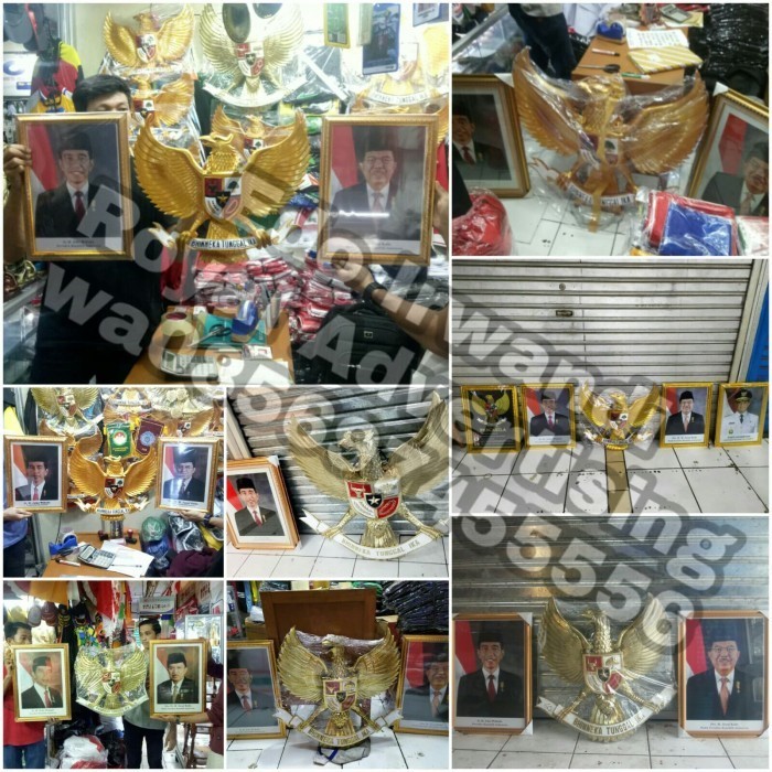 Satu Set Bingkai Foto Presiden Wakil Presiden Dan Garuda Pancasila