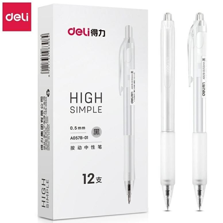 

Deli Gel Pen Retractable Pulpen Cetek Transparan Model Elegan 0.5Mm A057B-01 Anthonymiscotttu