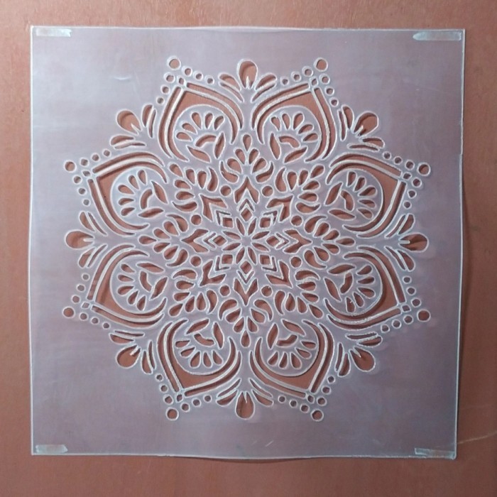 

Stencil Dinding Motif Mandala 3 Ukuran 32Cm X 32Cm Bahan Tebal -Anza Wahda