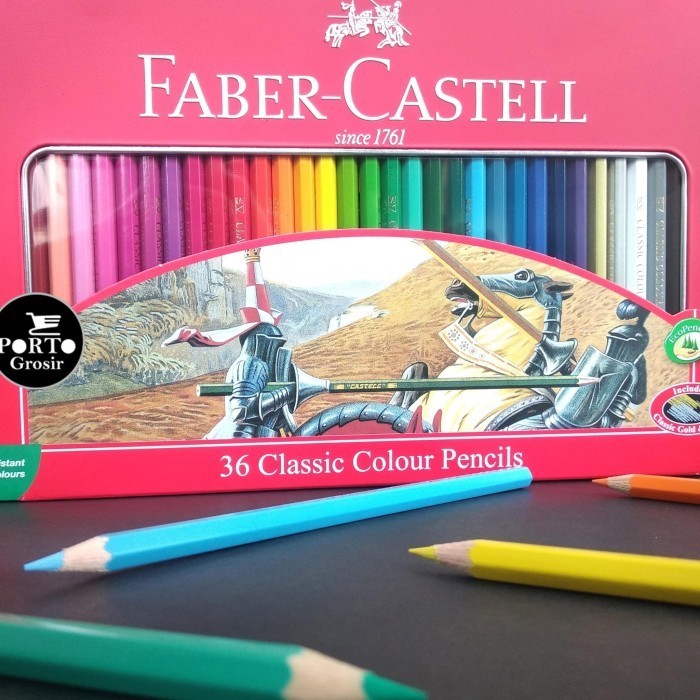 

Faber Castell 36 Classic Colour Pencil Pensil Warna Tin Case -Anza Wahda