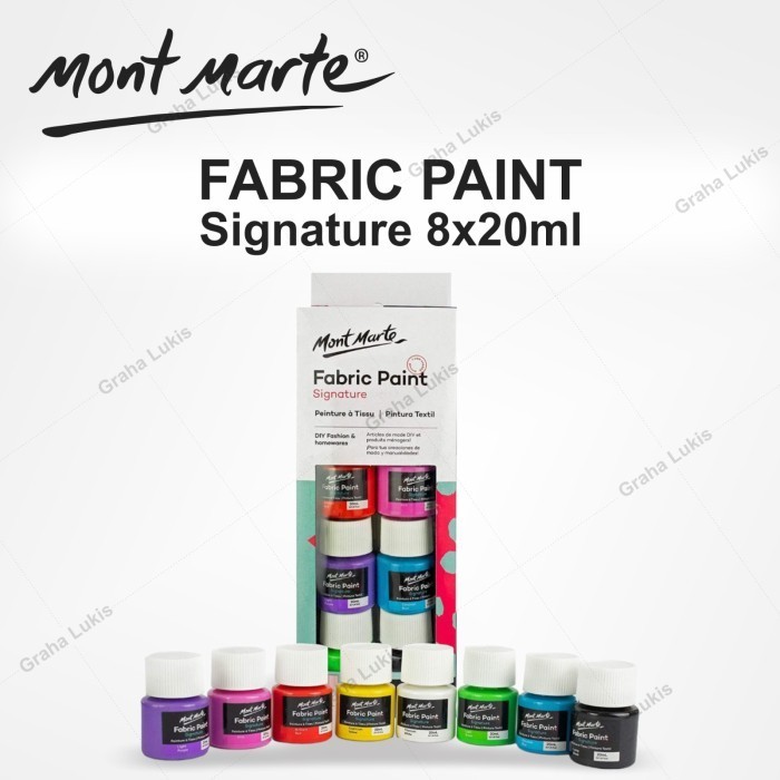 

Mont Marte Fabric Paint Set 8 X 20Ml -Anza Wahda