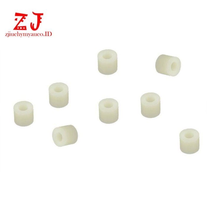100Pcs Spacer Silinder Bahan Plastik Ukuran 7Mm X 3.2Mm X 6Mm Warna