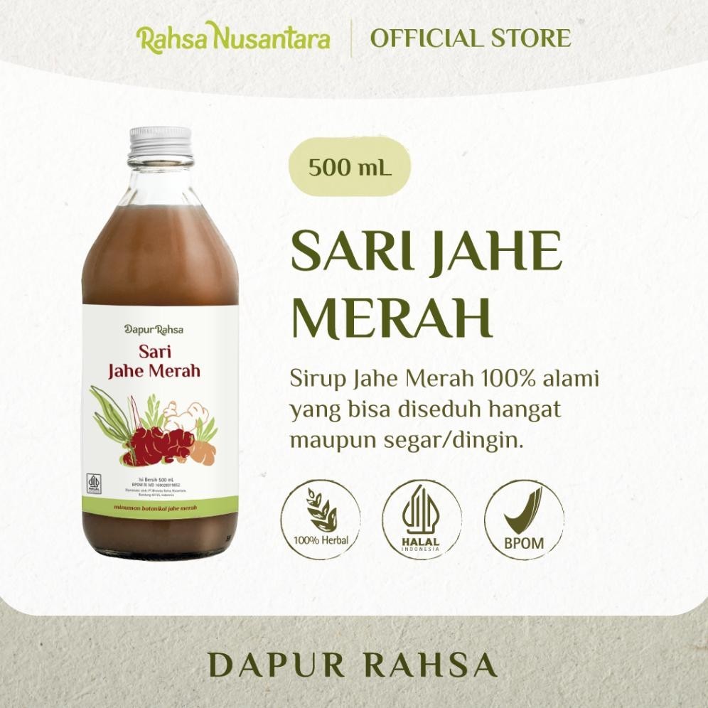 

Sari Jahe Merah 500mL | BPOM by Rahsa Nusantara - Jamu Sirup Herbal Tradisional