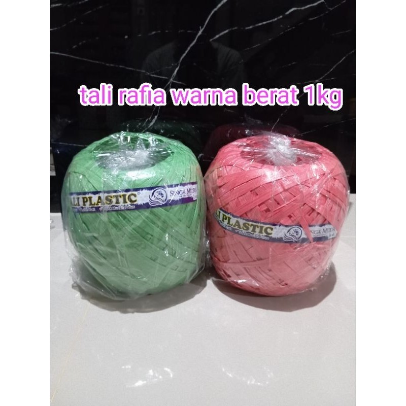 

tali rafia warna berat 1kg ful