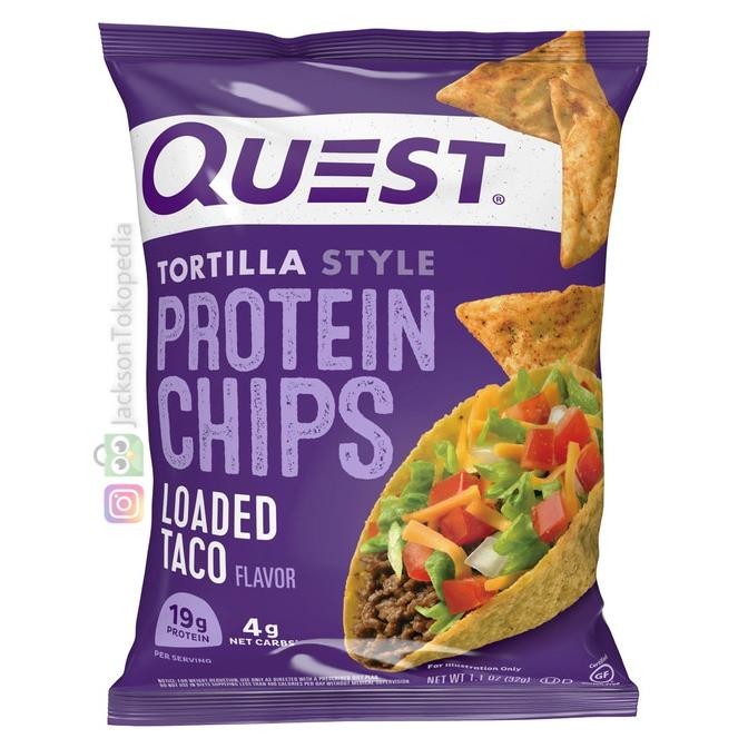 

READY STOCK QUEST PROTEIN CHIPS LOADED TACO TORTILLA STYLE / ENERGY HEALTHY SNACK !!!!!