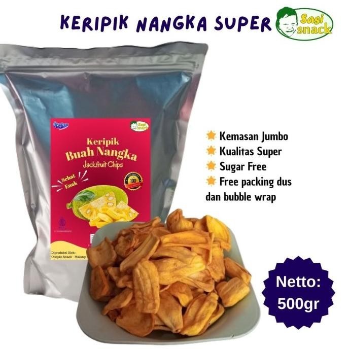 

BIG SALE EXTRA JUMBO KERIPIK NANGKA KAYAVIT KUALITAS SUPER 500 GR !!!!!