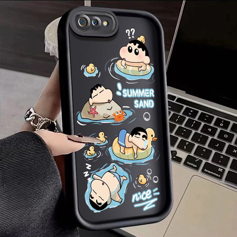 Casing Hp Realme C2 Realme C2s OPPO A1K Case Casing pelindung silikon sarung HP pola Panda berenang 