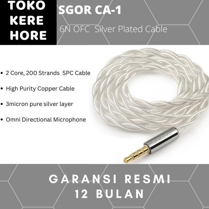 READY STOCK SGOR ADONIS CABLE KABEL CA-1 HIGH PURITY SILVER PLATED 