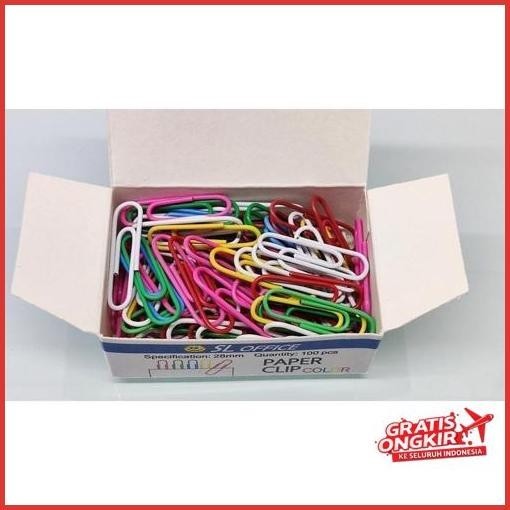 

New Arrival Paper Clip / Klip Penjepit Kertas Warna Smile 28 Mm Harga Hemat