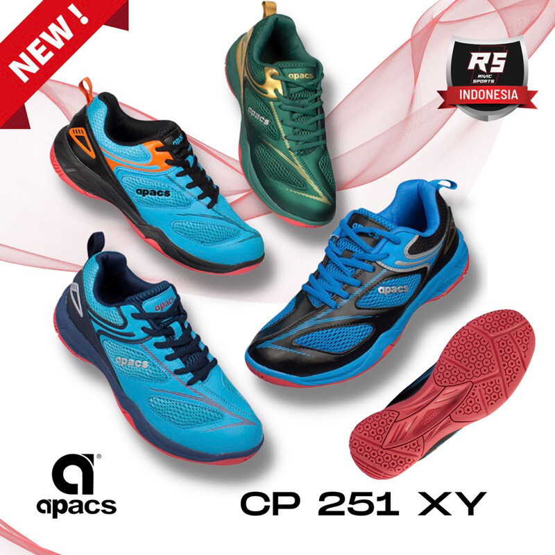 Promo Mega Sale 4.4 // NEW SEPATU BADMINTON APACS CP 251 XY ORIGINAL 100%