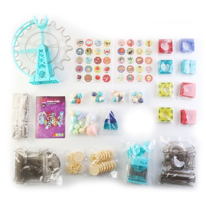Okiedog Ezlink Magnetic Ferris Wheel 129Pcs-Mainan Magnet Edukasi Anak
