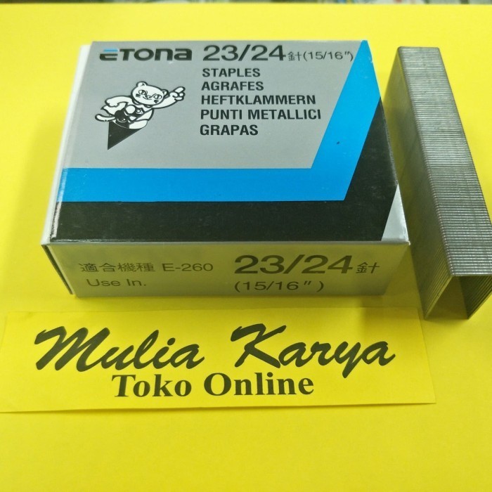 

New Isi Staples Etona 23/24 Isi Stapler 23 / 24 Free Ongkir