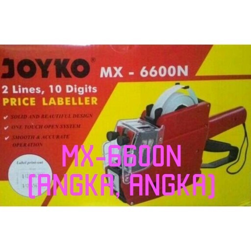 

Baru Paket Joyko Mx-6600N (Huruf,Angka) - Alat Lebel Harga Diskon