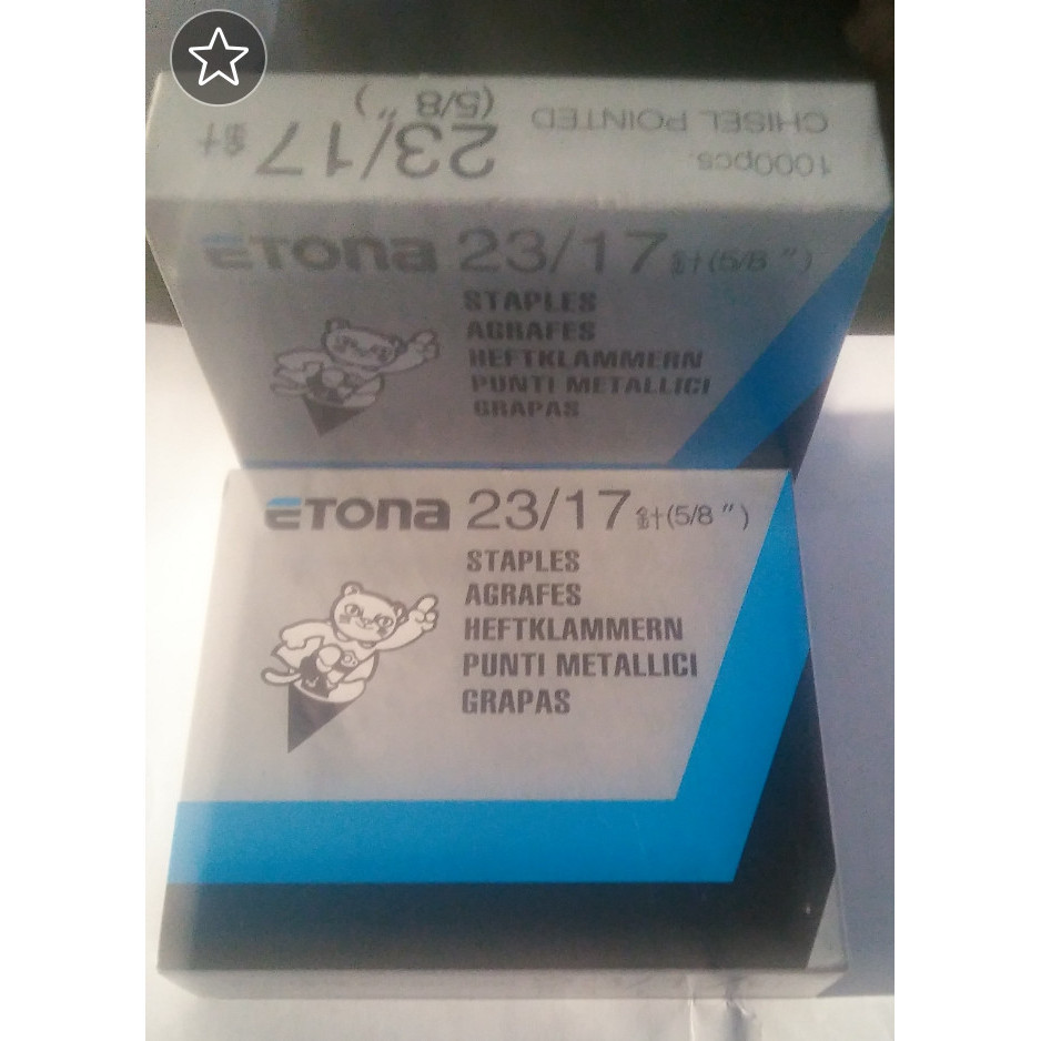 

Promo Isi Stapler Besar 12L/17/ 23/17 Merk Etona For Stapler 12L/17, 12N/24 High Quality