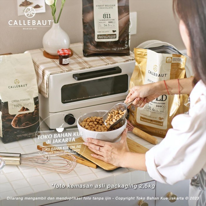 

Ready Callebaut Couverture Chocolate GOLD 100gr Coin Caramel 30,4% Cokelat