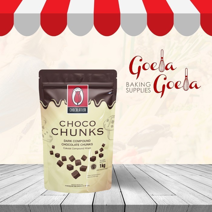 

Ready Choco Cunks Tulip Dark Choco Chunks 1 kg