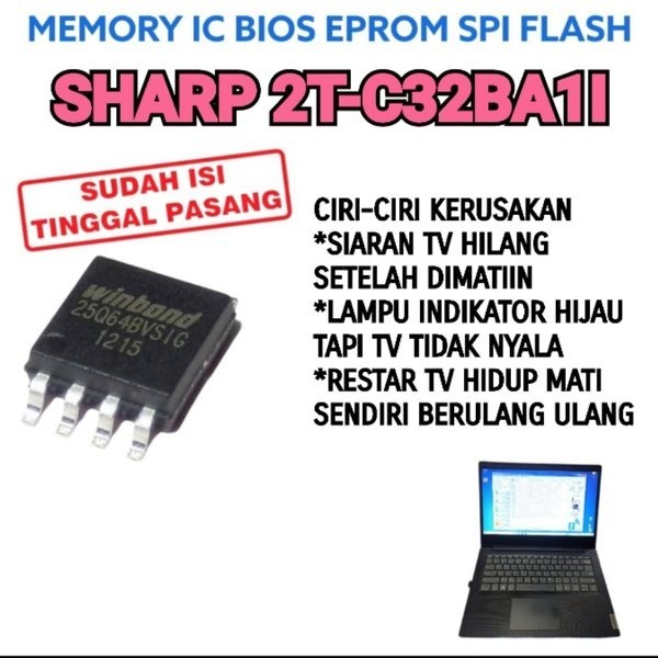 IC MEMORY EPROM SHARP 2T-C32BA1I 2T-C32BA11 IC FLASH 2T C32BA1I C32BA11