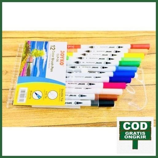 

Extra Color Brush Pen / Pena Kuas Warna Joyko Clp-06 / 12 Warna / Color Jaminan Quality