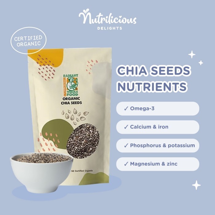 

Organic Chia Seeds Radiant Whole Food 200 Gr Biji Chia Organik