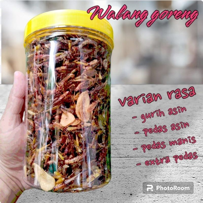 

[[CAMILAN RINGAN]] Belalang goreng kecIL/UTIS toples kimbo berat 210gram bisa COD BEST SELLER