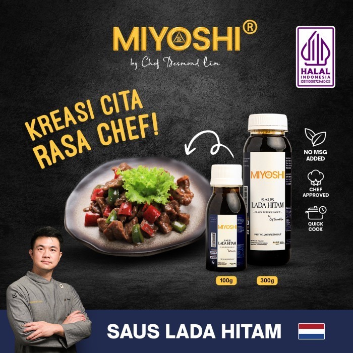 

Ready Miyoshi Saus Lada Hitam Sauce - Saos Masak Instan Halal Black pepper