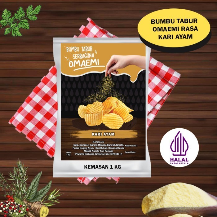 

Ready BUMBU TABUR KARI AYAM ( Chicken Curry ) PREMIUM HALAL FOOD GRADE 1KG